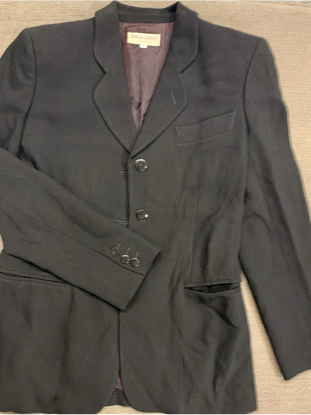 Giorgio Armani Black Single-Breasted Women's Blazer